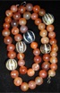 Carnelian and Puntek Bead Necklace